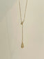 Golden Drop Necklace - Stainless Steel - 18k Gold Plated