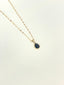 Black Drop Detail Necklace - Stainless Steel - 18k Gold Plated