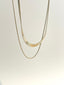 Two Layer Chain Necklace - Stainless Steel - 18k Gold Plated