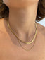 Two Layer Chain Necklace - Stainless Steel - 18k Gold Plated