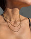 Layered Chain Necklace - Stainless Steel -18k Gold Plated