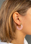 Pink Coloured Loop Earring - Stainless Steel