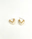 White Coloured V-Shaped Earring - Stainless Steel