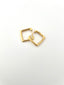 Square Shaped Earrings - Stainless Steel -18k Gold Plated