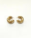 Metallic Look Loop Earring - Stainless Steel -18k Gold Plated