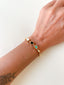 Color Squares Detail Bracelet - 18k Gold Plated